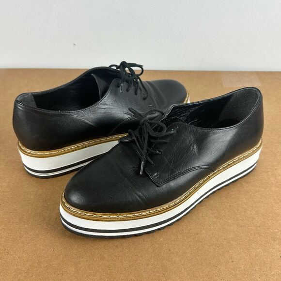 Summit by White Mountain platform leather oxford shoes sz 38 - Picture 1 of 13